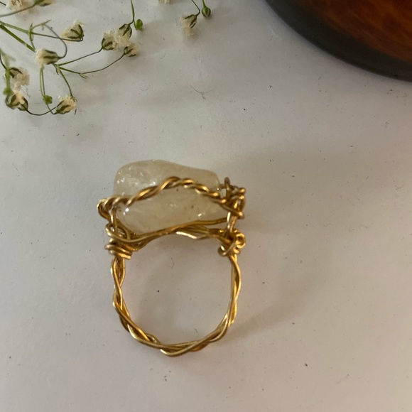 Citrine wire wrapped ring.🌟 - Picture 3 of 6